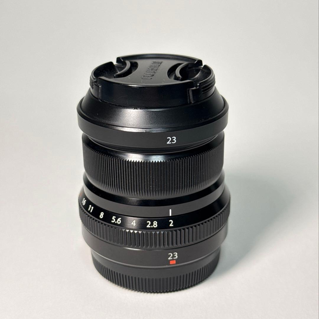 純正レンズフード付 Fujifilm 23mm F2 単焦点レンズ