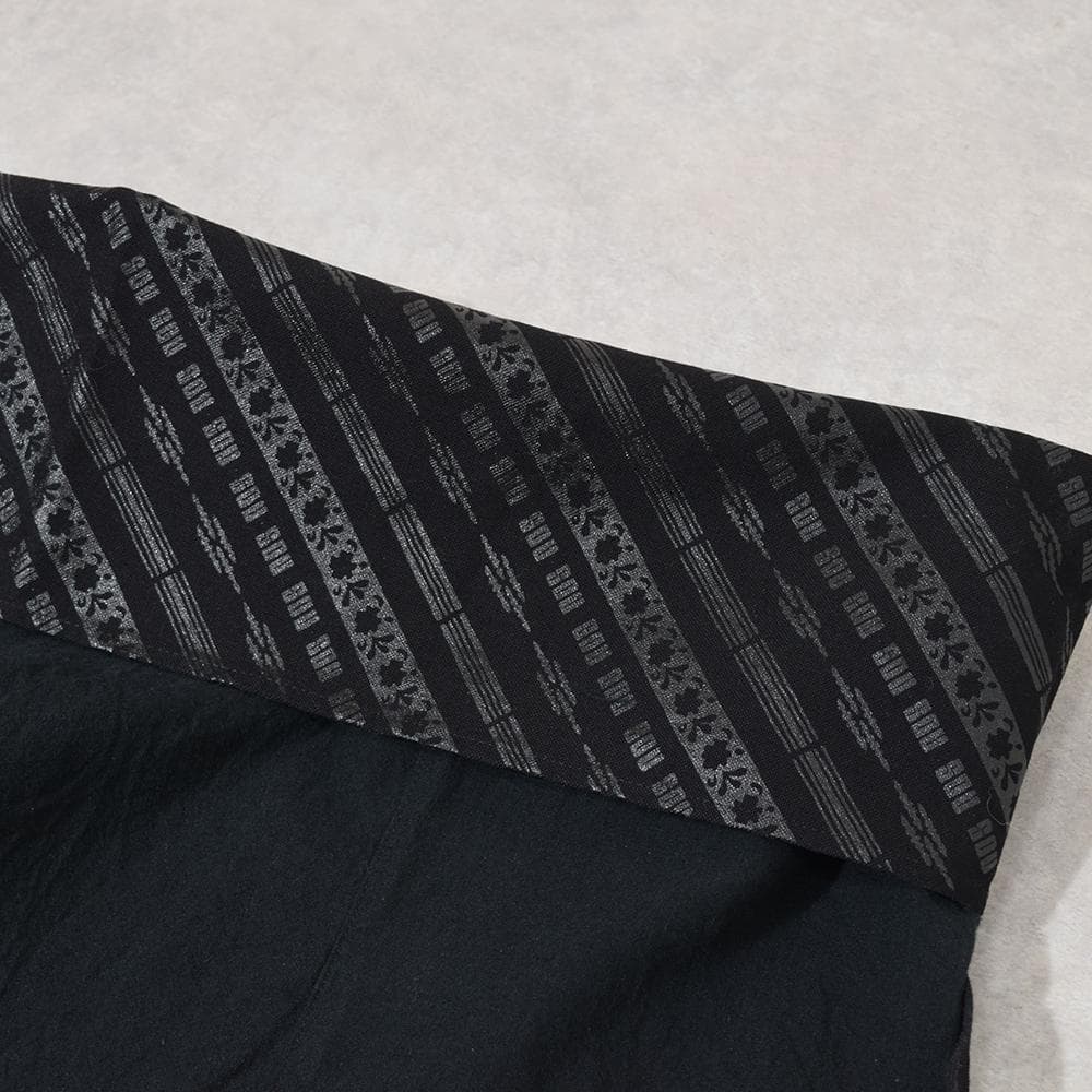 ソウソウ SOU・SOU 伊勢木綿 20/20 麻混 風靡 下 濡羽色 L