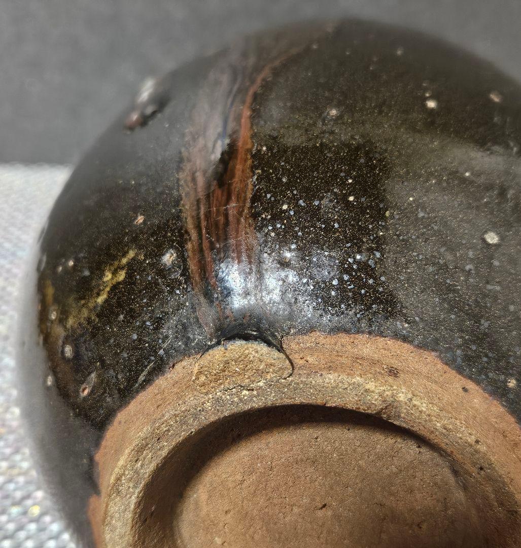 古代中国陶器　明代明朝　磁州窯系 徳利　瓶　壺　花入れ　茶道具　高さ19.5cm