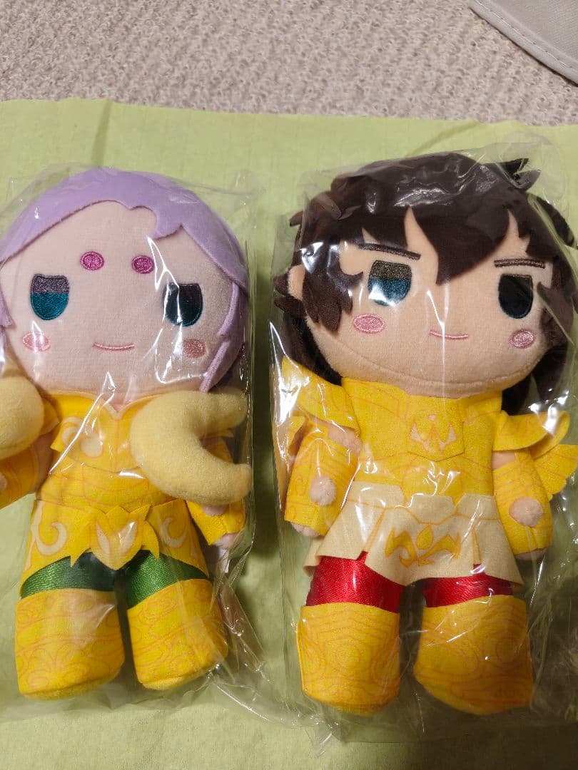 ぷんチキ　あくちょんぬいぐるみ　黄金聖闘士ムゥ様とアイオロス2人セット