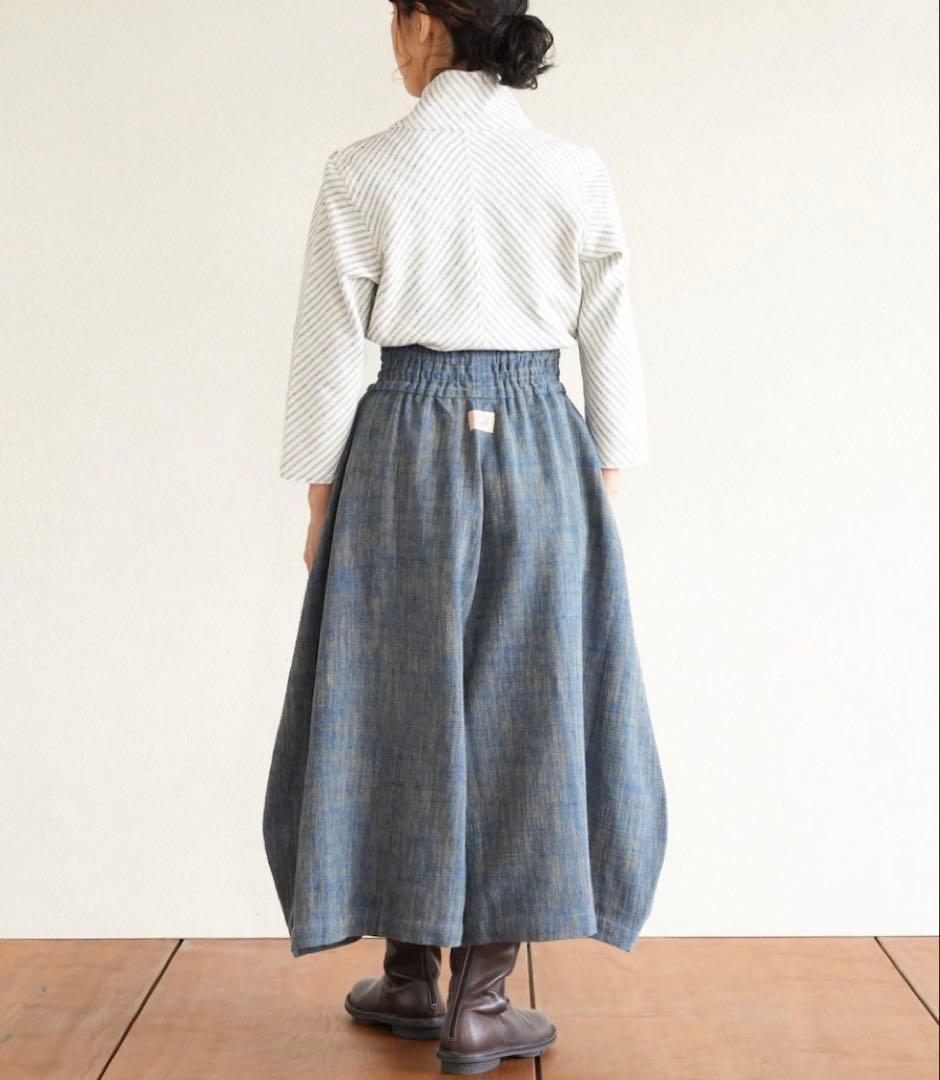 うさとの服  usaato ヘンプコットン 藍染め ピエロパンツ 美品