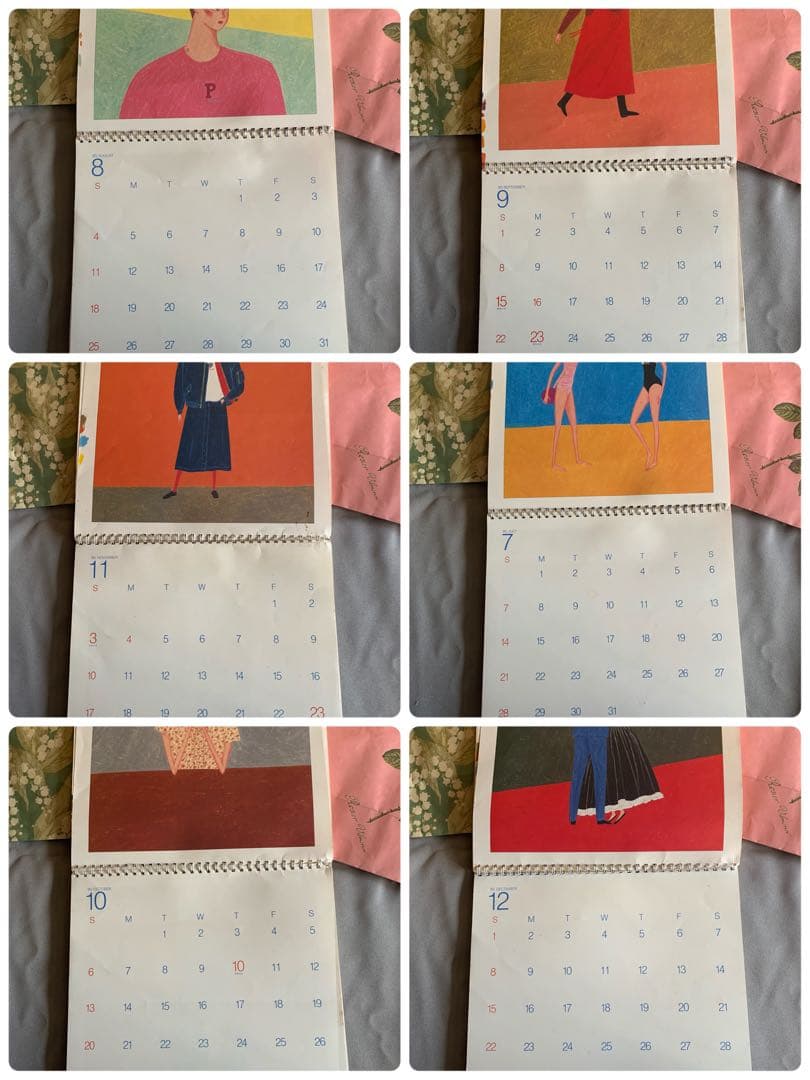 ピンクハウス大橋歩 イラストカレンダー1985年1986年1988年