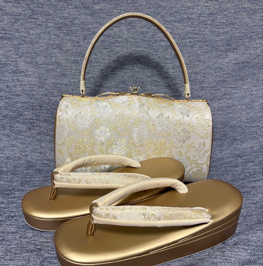 紗織ブランド礼装用草履バッグセット美品日本製