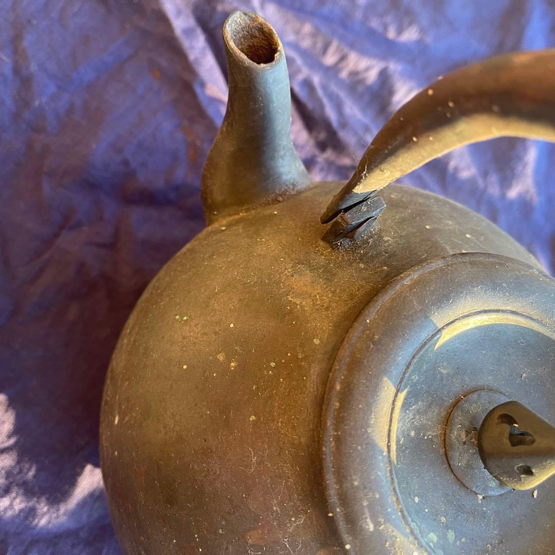 時代物 蔵出し 鉄瓶 鉄製 アンティーク 静かな佇まい 観賞用