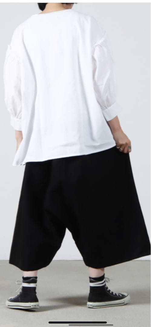 ヴェリテクール　ガーメントダイサルエルパンツ