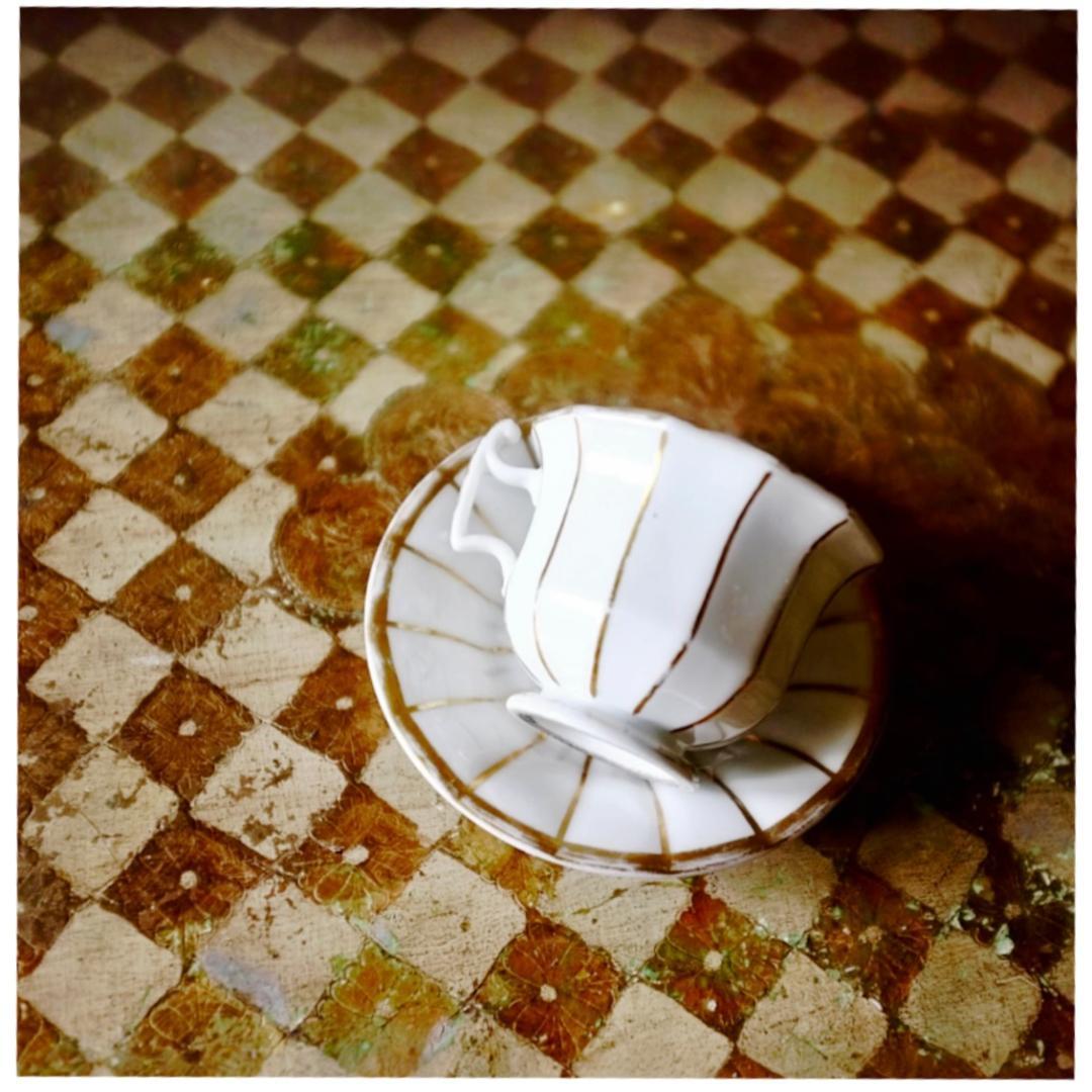 フランス 19世紀 金の珊瑚とカップアンドソーサーa パリ窯 アンティーク