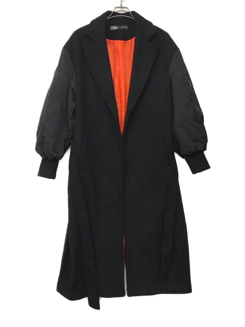 極美品 希少 ZARA ザラ マッチングボンバーコート MA-1 ガウン 黒