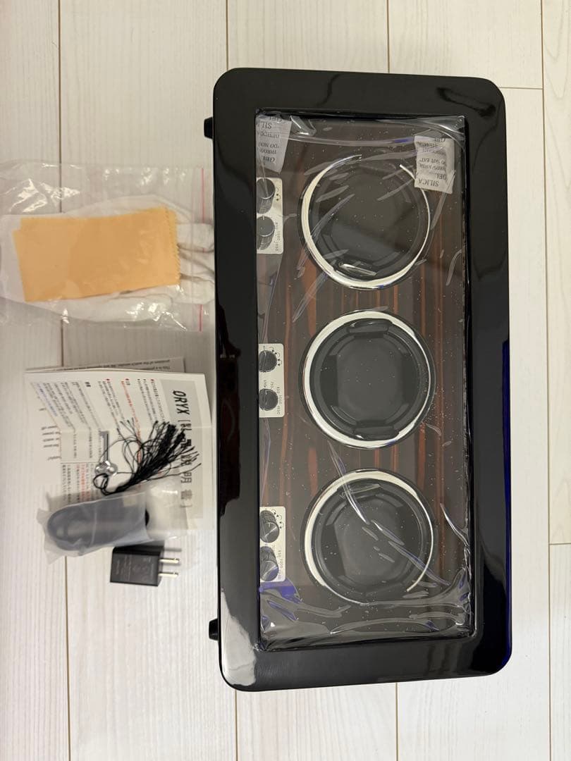 m*u様 ORYXワインディングマシーン腕時計自動巻き3本巻き時計ケースLEDラ