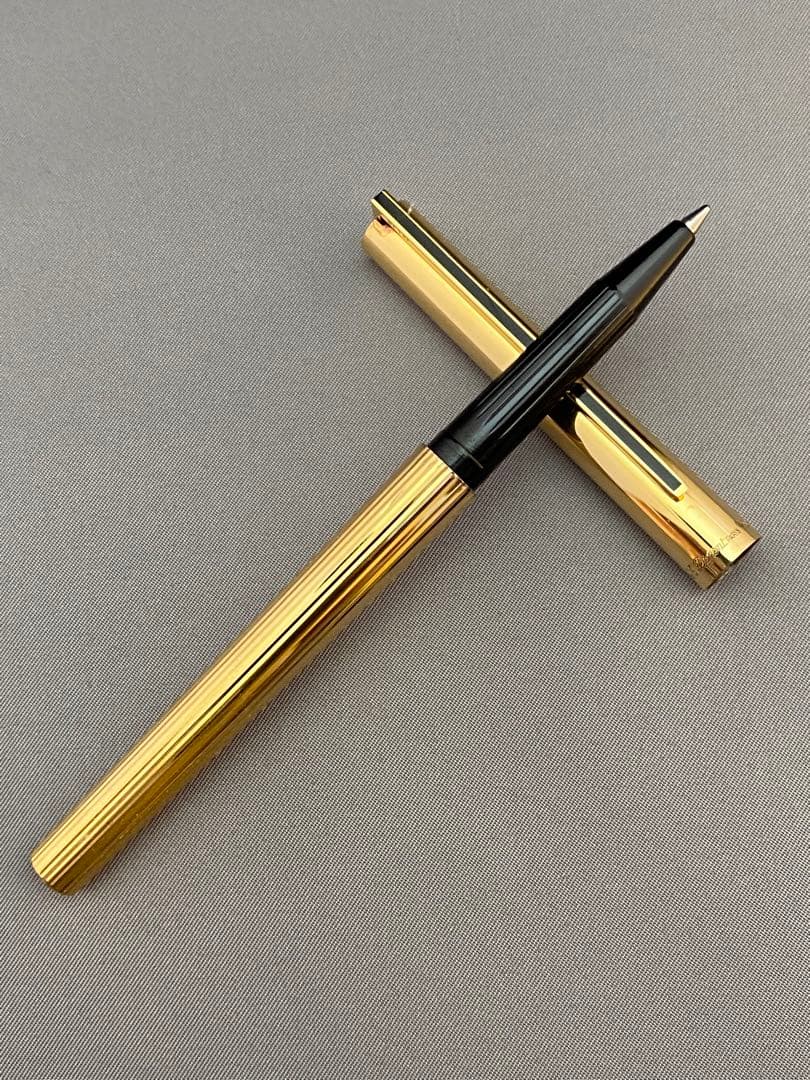 エス・ティデュポン S.TDupont ボールぺン 純銀ケースゴールド仕上げ