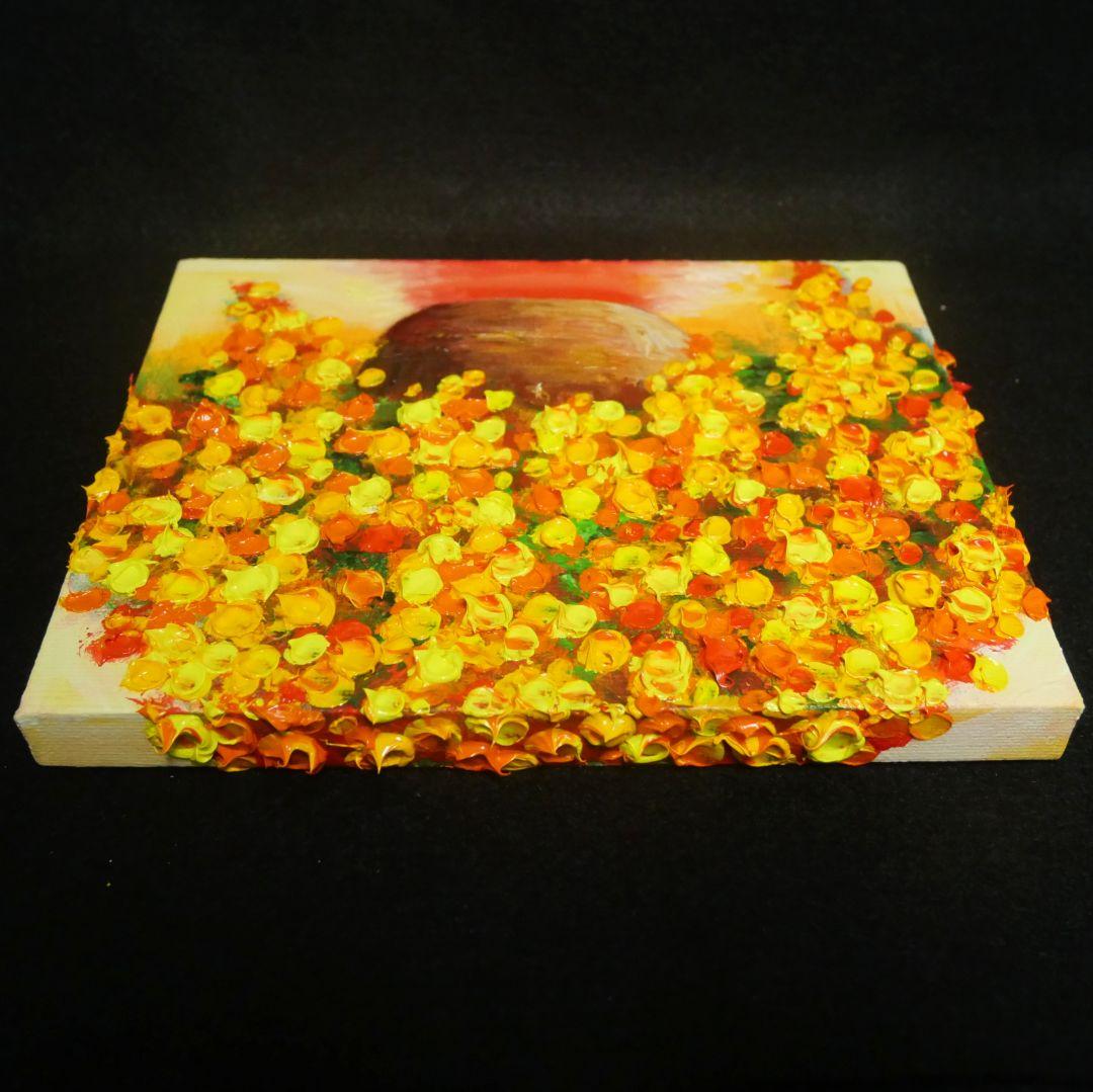 油絵 油彩 油彩画 絵 絵画 F0号【ミモザ】