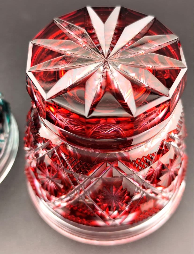 定価14万円超☆島津薩摩切子 焼酎オンザロック 2客（切子、江戸切子、薩摩切子）