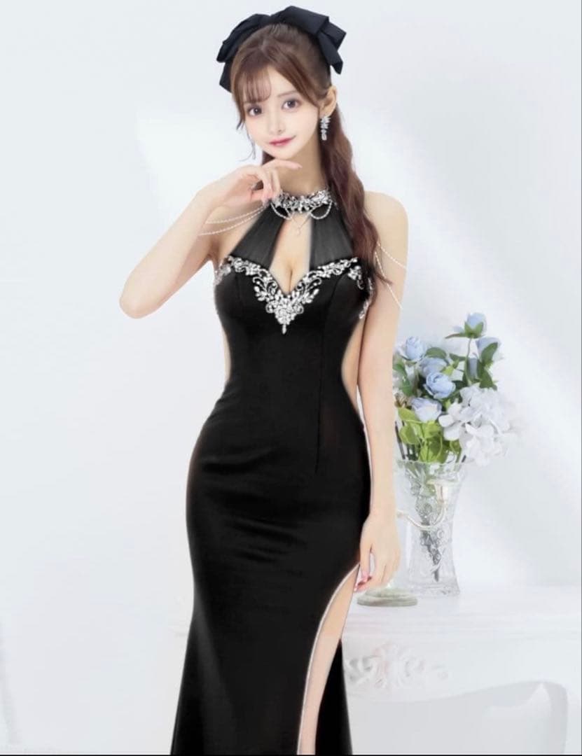 【最終値下げ】AngelR ブラック ロングドレス