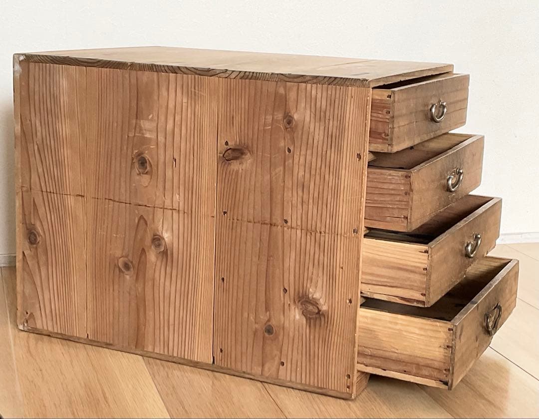 小箪笥　小物入れ　四段引き出し　収納　古家具　 アンティーク家具