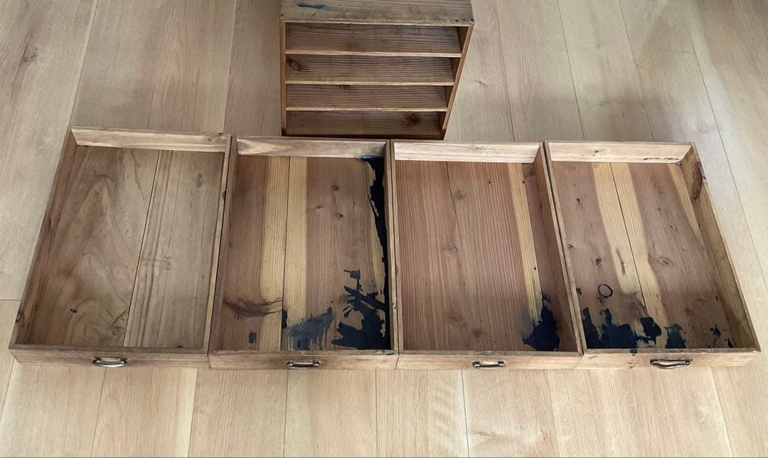 小箪笥　小物入れ　四段引き出し　収納　古家具　 アンティーク家具