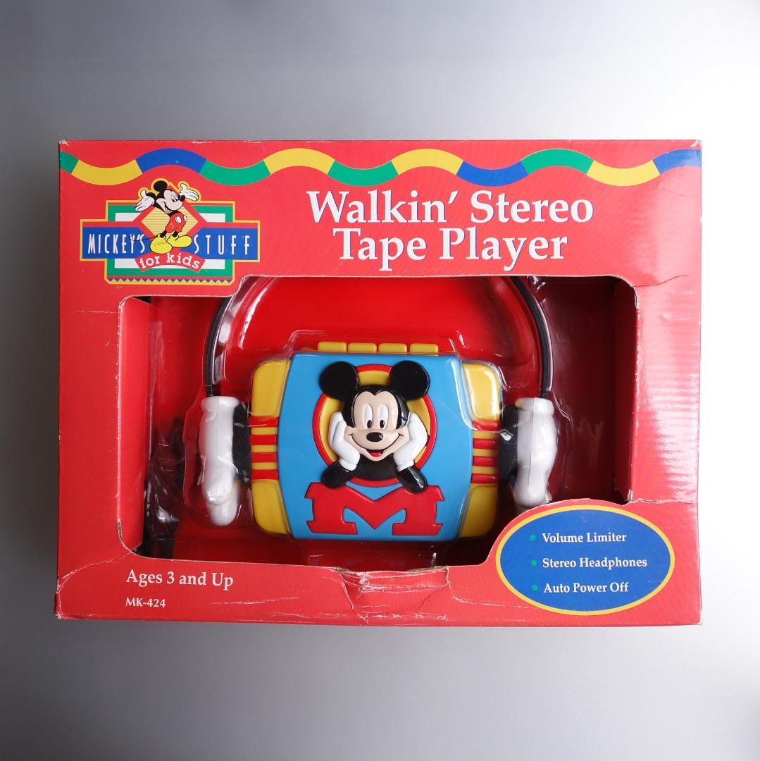 【未開封品】ディズニー ミッキー カセットテーププレーヤー ヘッドホン レトロ