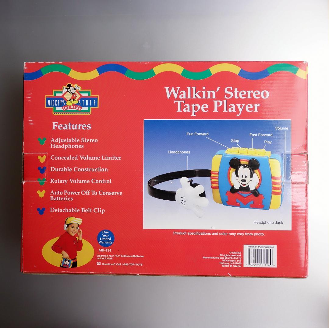 【未開封品】ディズニー ミッキー カセットテーププレーヤー ヘッドホン レトロ