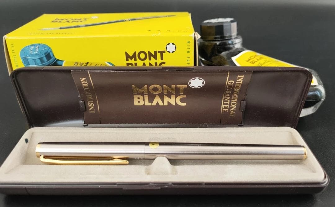 1980年代 Montblanc モンブラン 万年筆 シルバー 18K 750