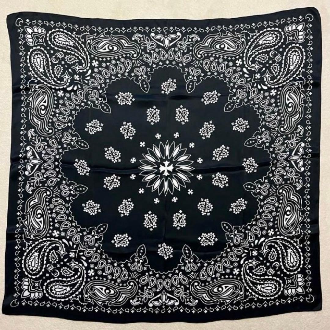 クロムハーツ　ペイズリー　バンダナ　シルクスカーフ