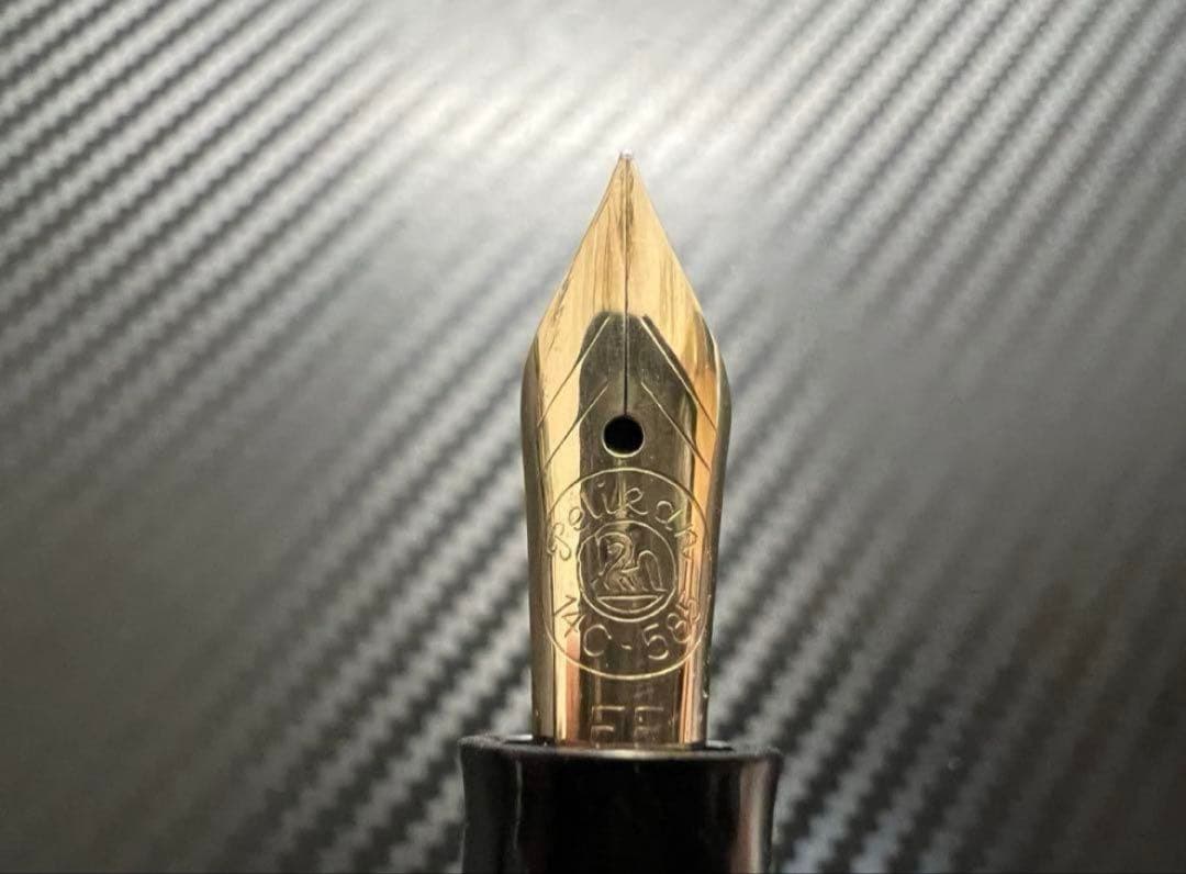 美品 ペリカン 400NN M&K ブラックストライプ EF 万年筆