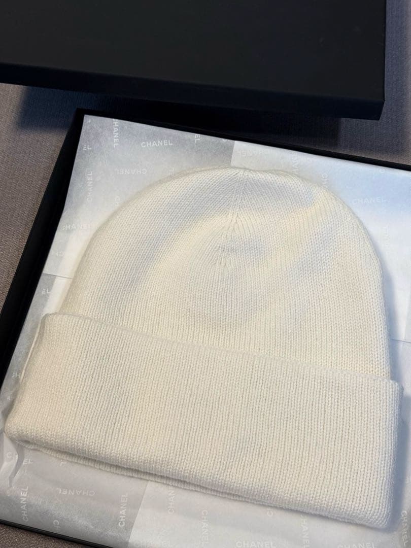 CHANEL ニット帽　ビーニー　ハート