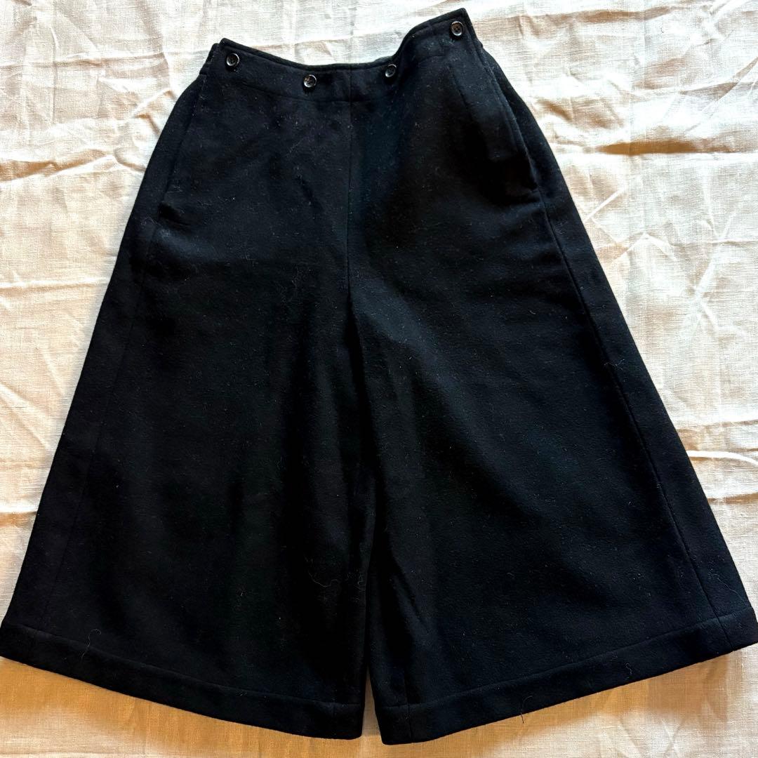 コムデギャルソンビンテージ、キュロットスカート、ウール、プラック