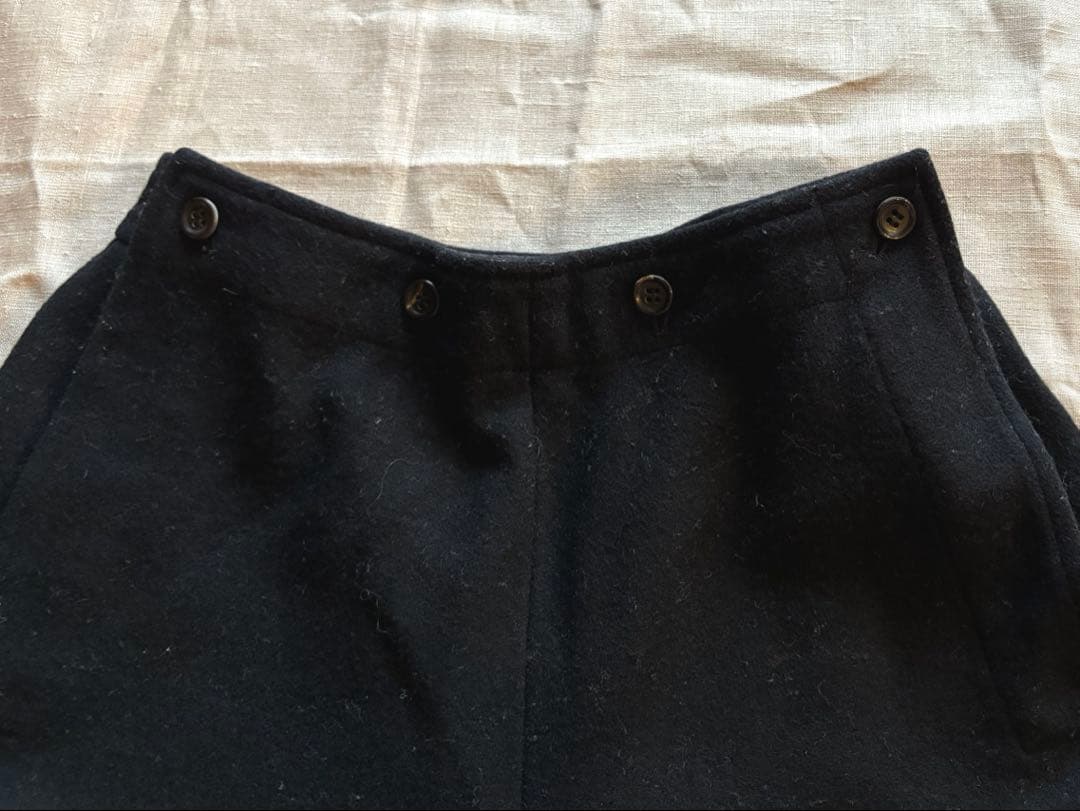 コムデギャルソンビンテージ、キュロットスカート、ウール、プラック