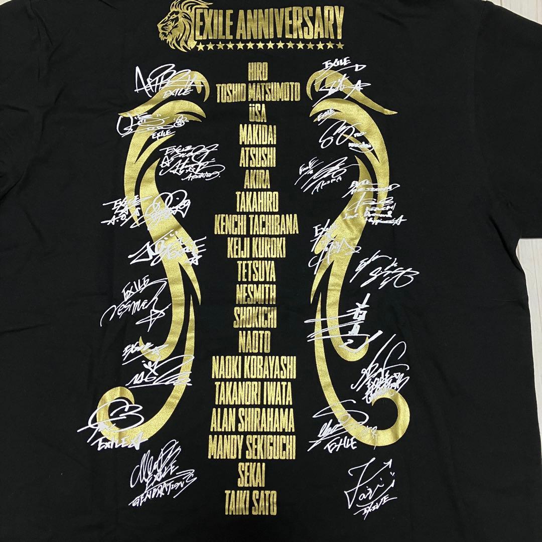 【新品】 非売品 サイン入り EXILE 15周年 Tシャツ レア 黒 半袖