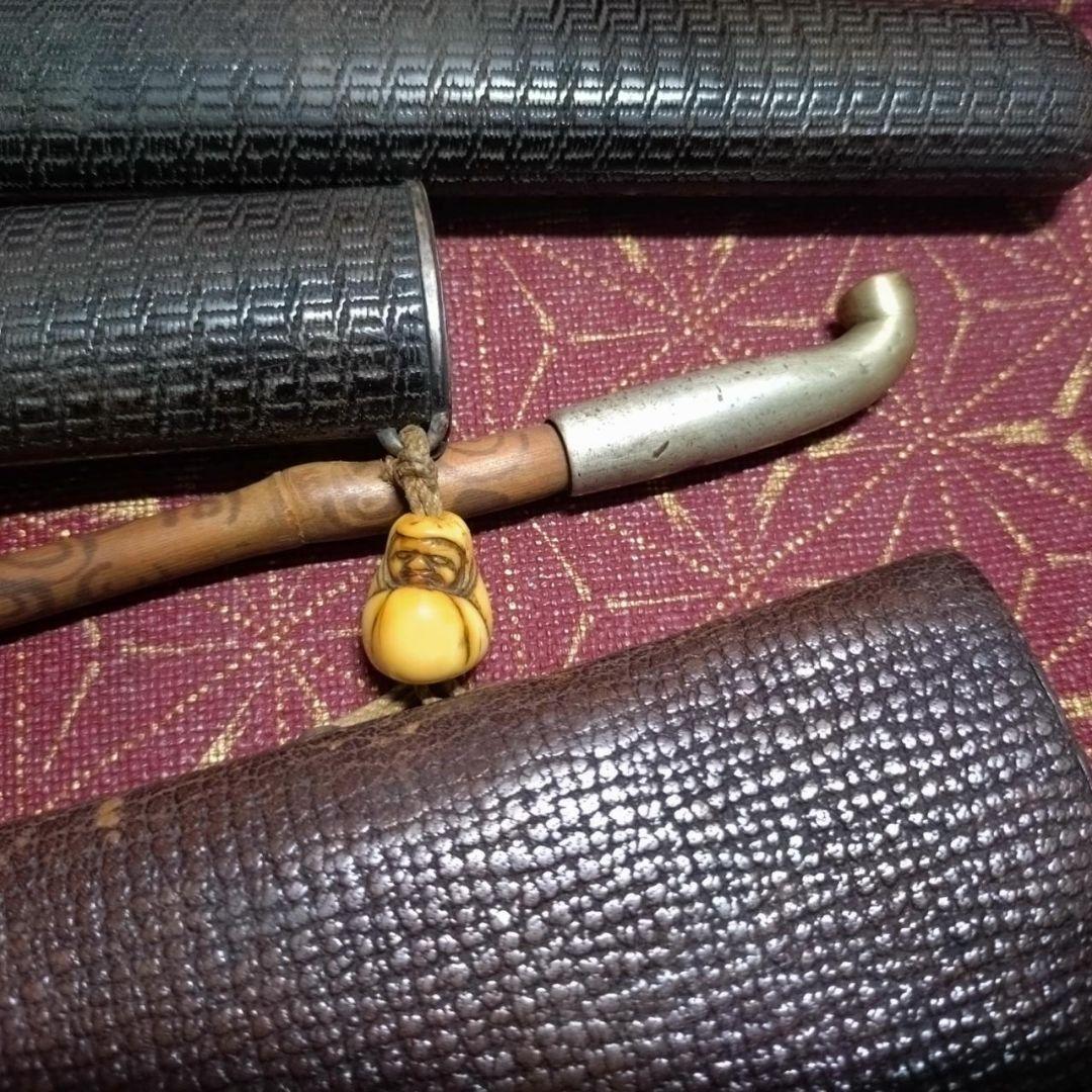 煙管 煙管筒 煙草入 前金具