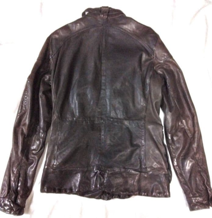 美品 キャサリン ハムネット ロンドン レザー 羊革 ジャケット ライダース 茶