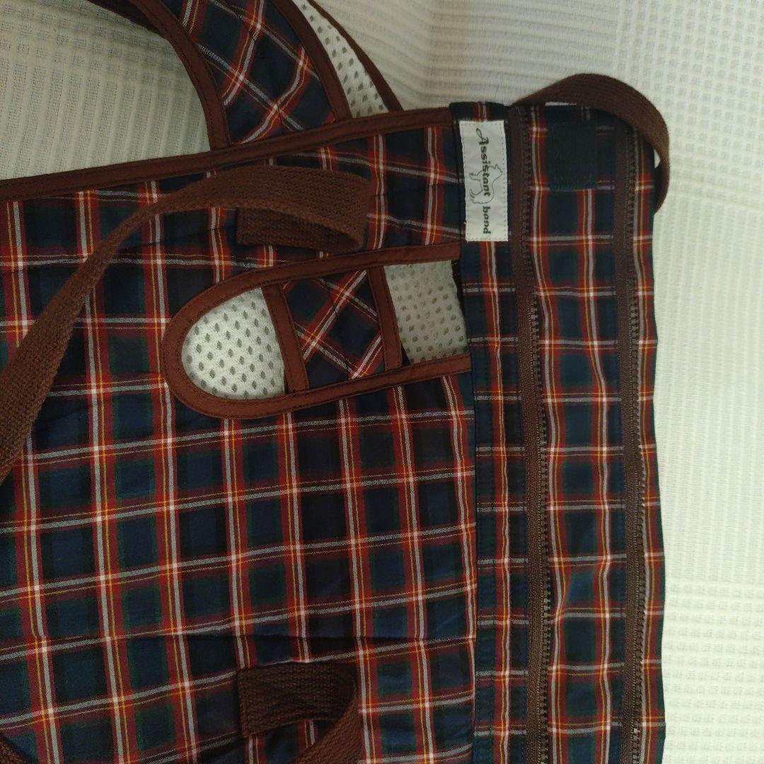 大型犬用チェック柄介護ハーネス