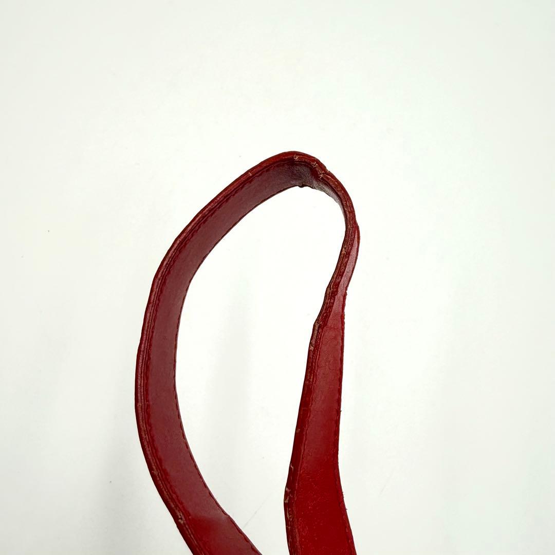 【鑑定済】Gucci グッチ GGキャンバス ワンショルダー バッグ赤 レッド