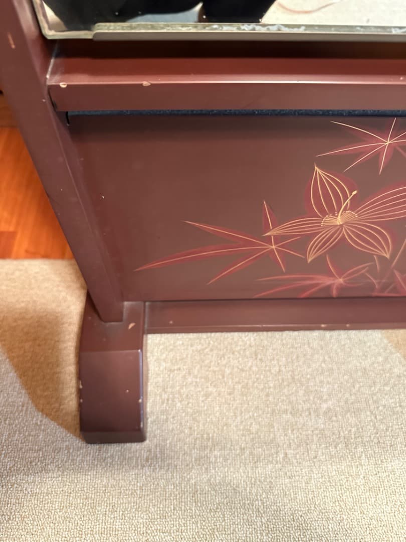 ミラー レトロ 姿見 鏡 アンティーク 大正ロマン風 木製 ブラウン 昭和