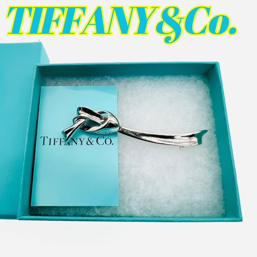 希少 ティファニー ブローチ リボン リボンモチーフ ノット シルバー