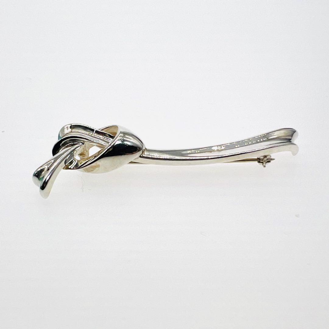 希少 ティファニー ブローチ リボン リボンモチーフ ノット シルバー
