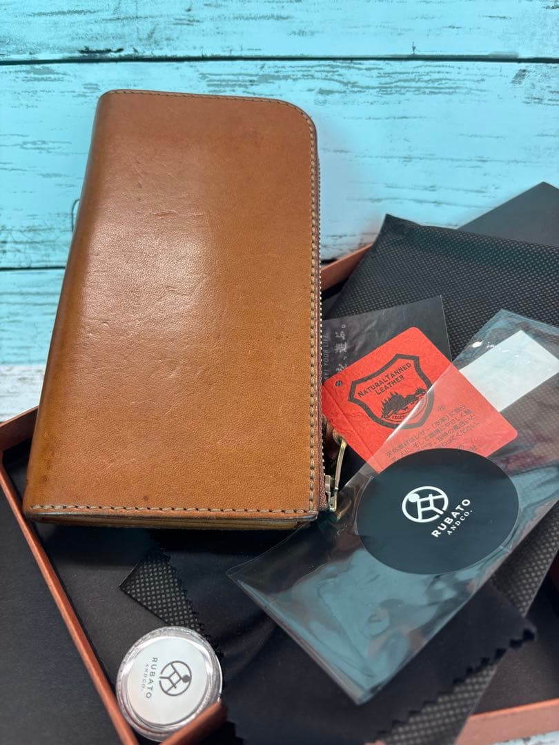 RUBATO ブラウンレザー長財布