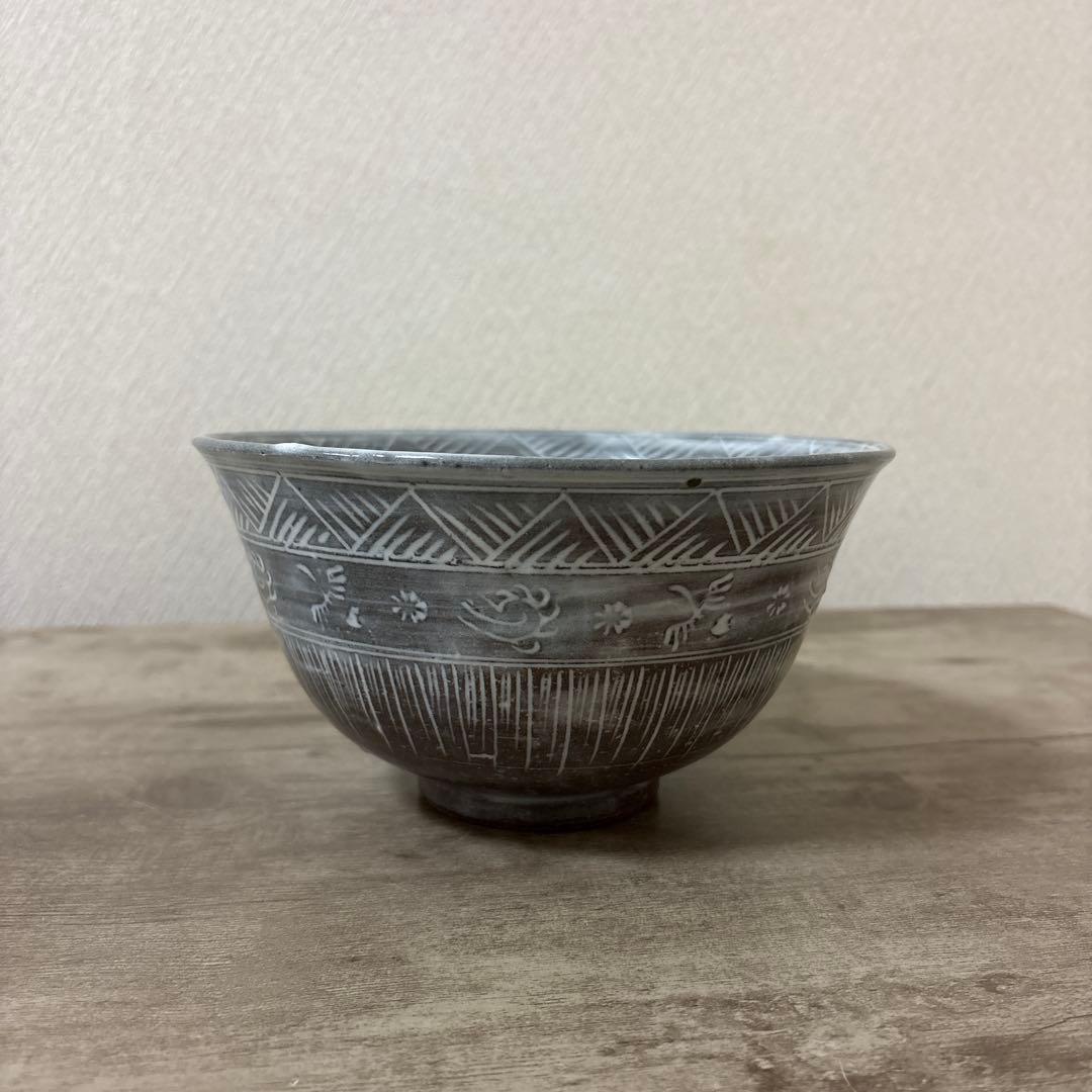 十九代　雲林院寶山造　泰之佑（髙臺）　鉢　三島手雲鶴模様　時代物　未使用