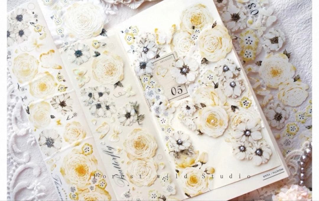 ⭐️SALE⭐️ 林野间《橙玫瑰》海外マスキングテープ　マステ 【2460】