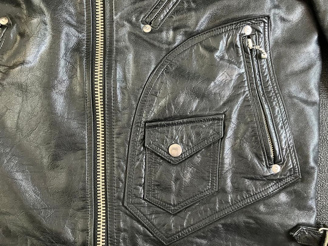 ルードギャラリー RUDE GALLERY ダブルレザーライダース サイズ2