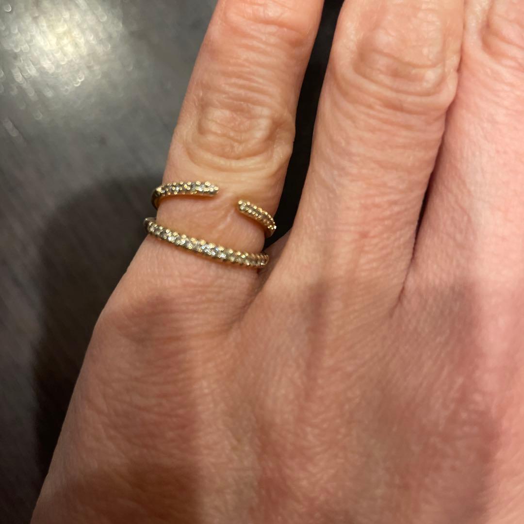 Hirotaka ヒロタカ マンタ ダイヤモンド ピンキーリング