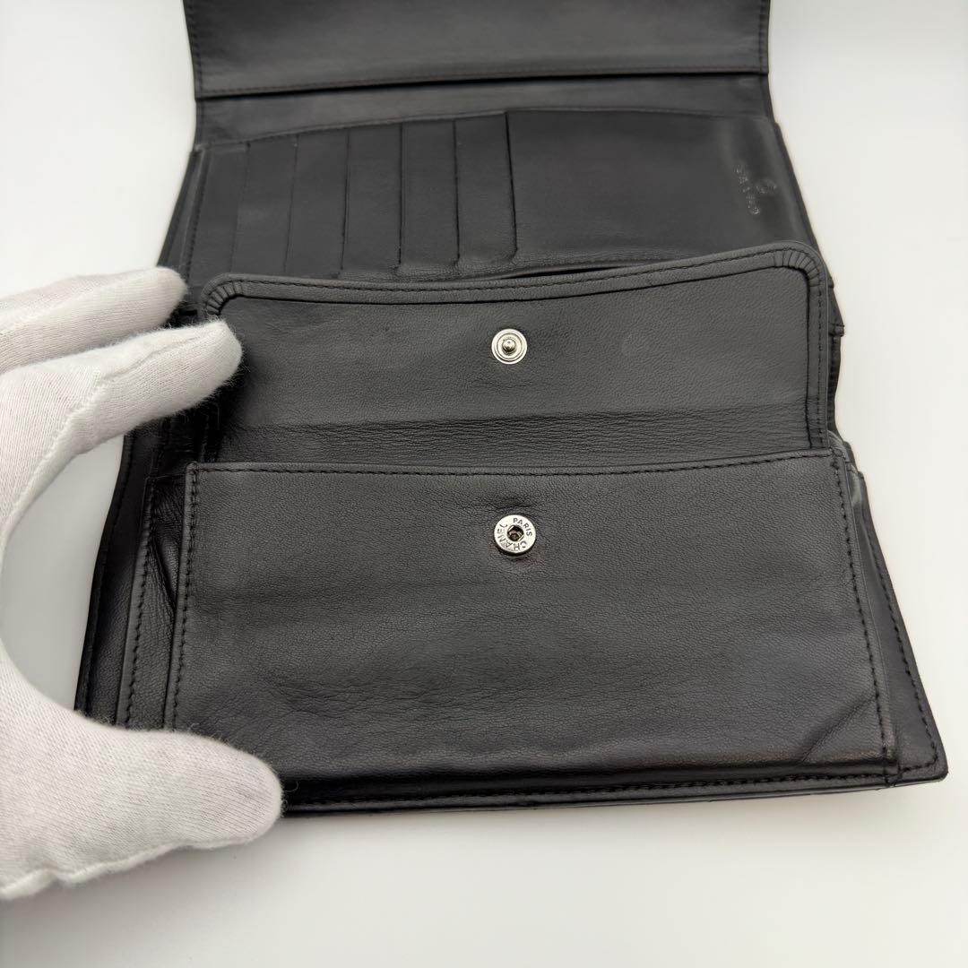 CHANEL シャネル 財布 マトラッセ フラップウォレット 三つ折り