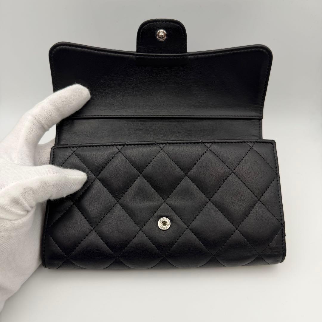 CHANEL シャネル 財布 マトラッセ フラップウォレット 三つ折り