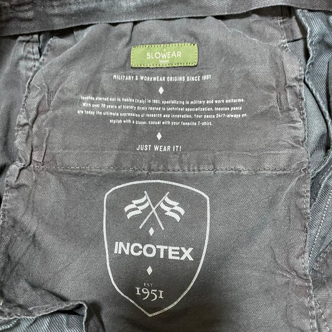 INCOTEX 100型 チノW29 ガーメントダイ ネイビー
