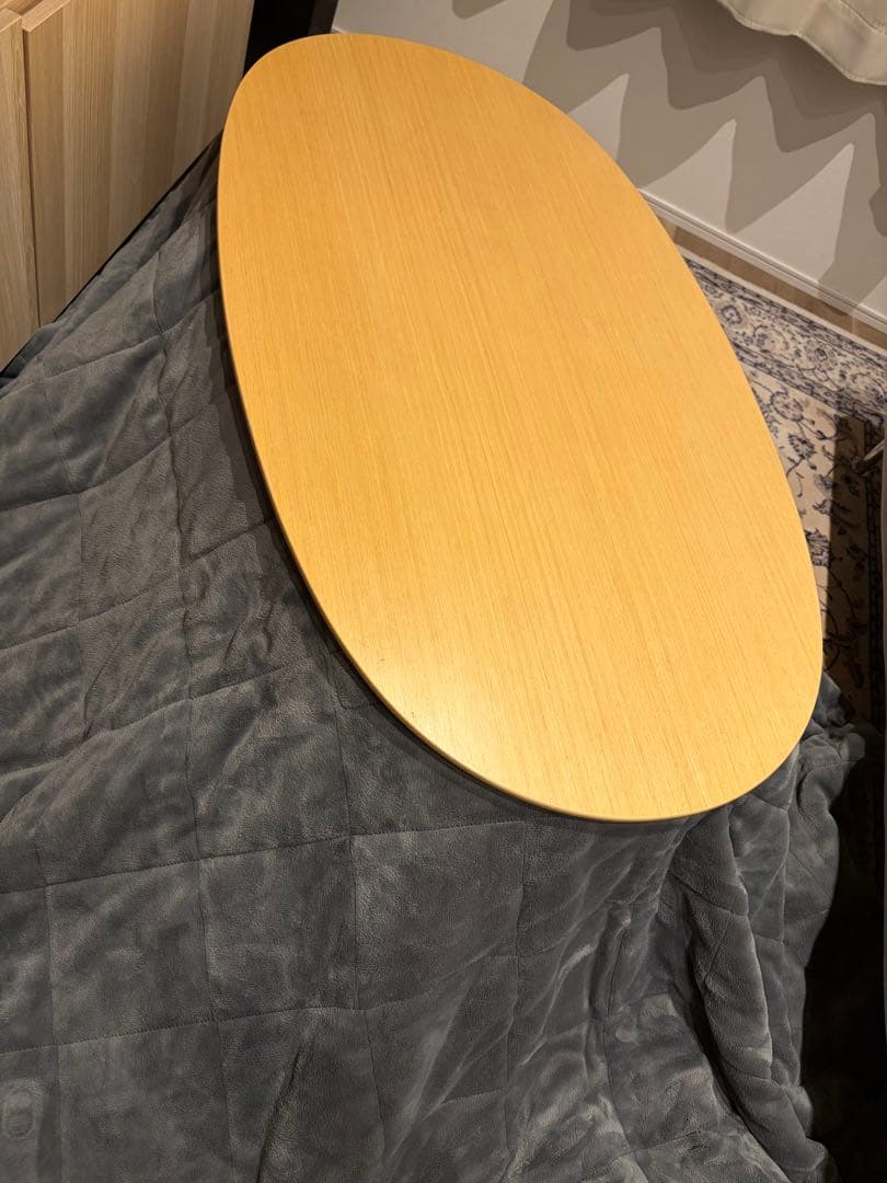 無印良品 楕円こたつにもなるローテーブル