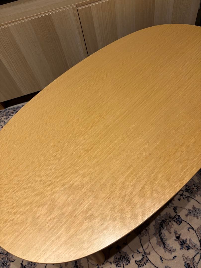 無印良品 楕円こたつにもなるローテーブル