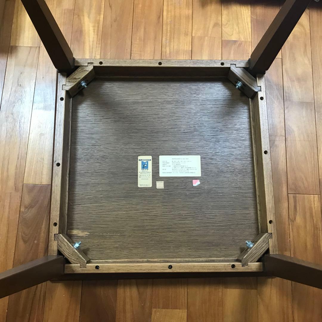 ヴィンテージ　サイドテーブル　コーヒーテーブル　象嵌　縦60×横60×高さ50