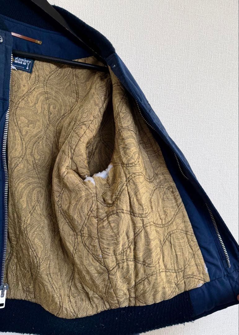 超スペシャル 70s ダービーオブサンフランシスコ ジャケット 38 Mネイビー