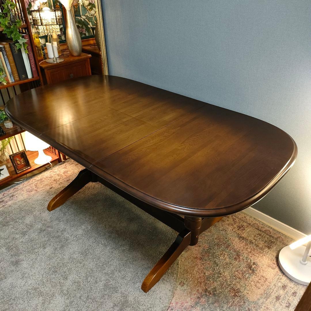 【名品・ヴィンテージ】飛騨産業 伸長式ダイニングテーブル上質クラシック