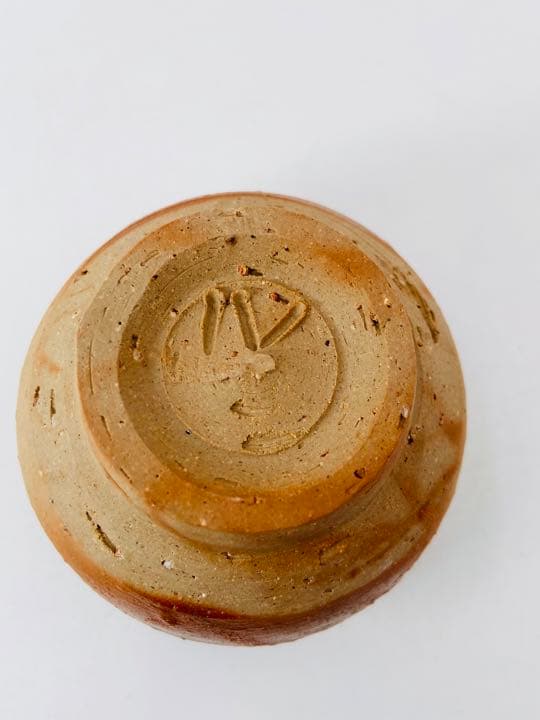 人間国宝【伊勢崎淳】備前　酒呑　ぐい呑み　桐共箱　栞　酒器　盃　美品