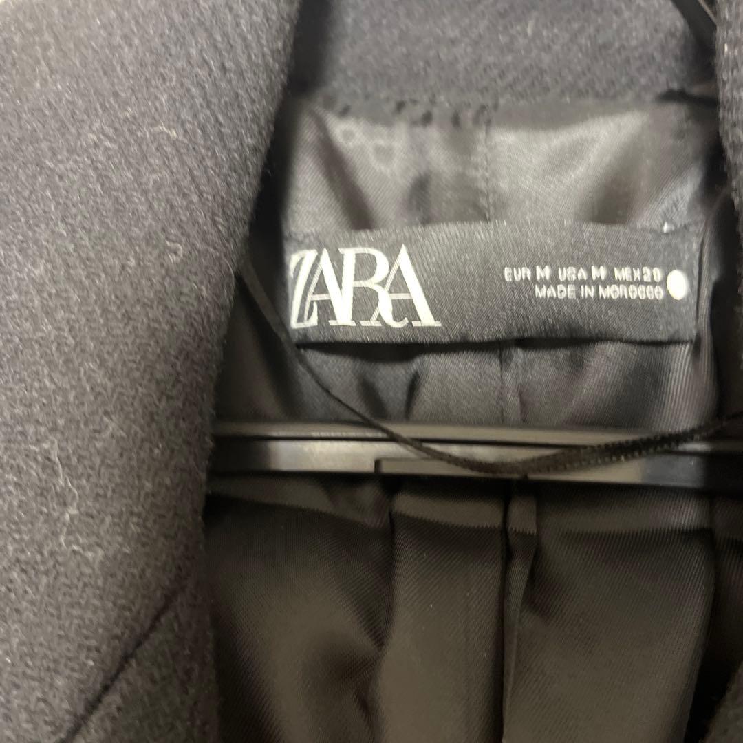 新品　ZARA ブラック ダブルコート M