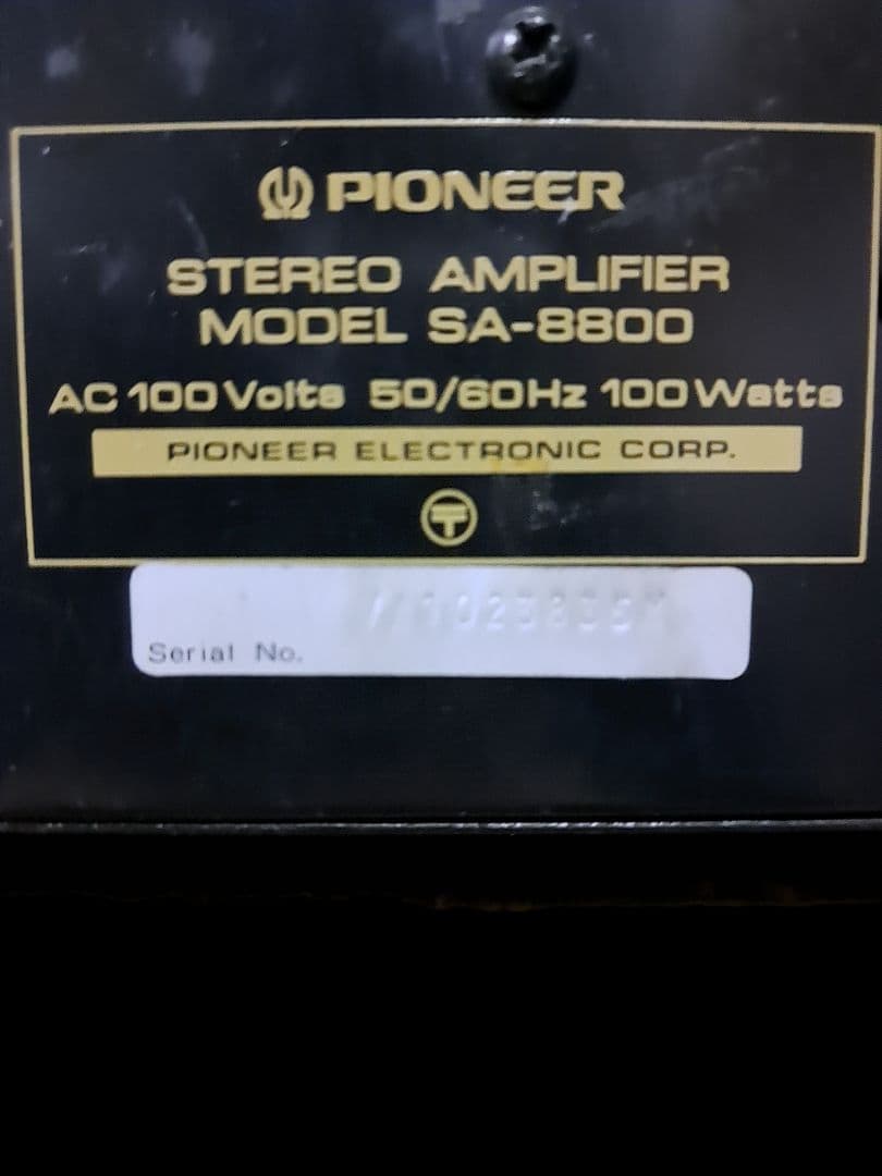 PIONEER パイオニア SA-8800 、TX-8800 チューナー アンプ